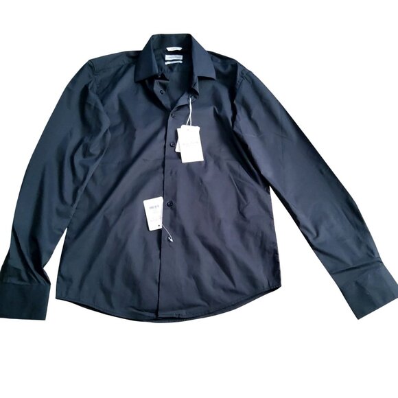 Lucky Brand Mens Slim Fit Black Button-Up ShirtSlim fit for a tailored look  S M - Picture 4 of 9